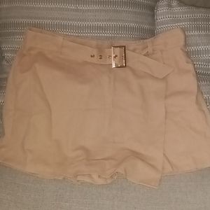 Tan Skort with belt attached
